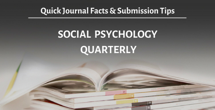 《社會心理學季刊》（Social Psychology Quarterly，SPQ）投稿規定、審稿周期、發表標準、影響因子…